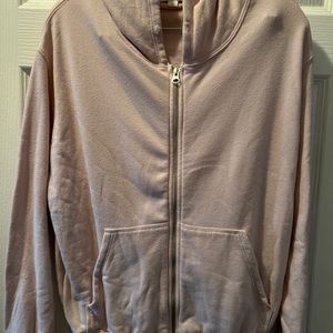 Spiritual Gangster Women's Zip Up Hoodie Pink Size Medium
